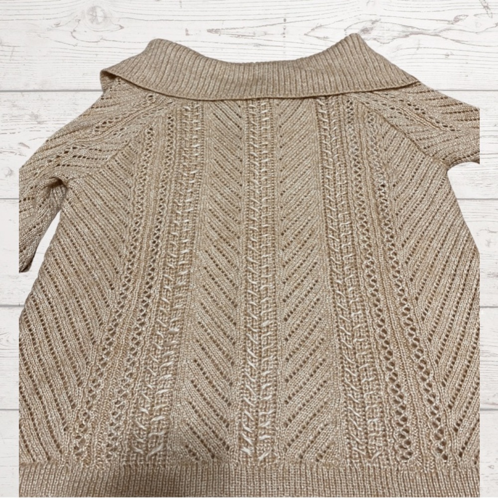 White House Black Market sweater with ribbon detail/ NWT/size 1x/blush pink